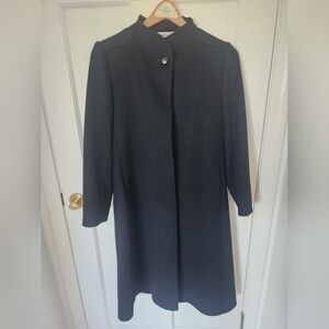 Classic Black Women's Wool Coat - Timeless Longline Jacket